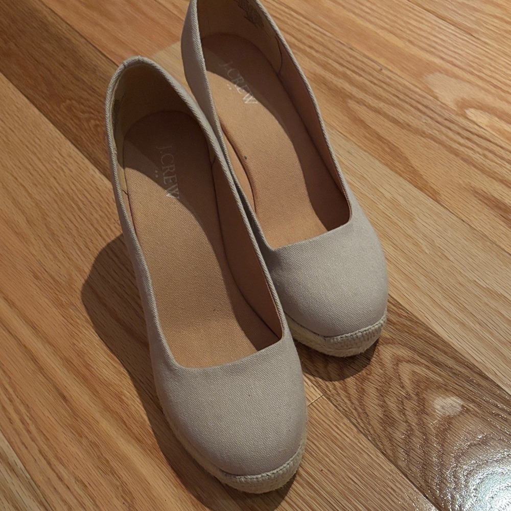 J. Crew Women's Light Tan Espadrille Flats